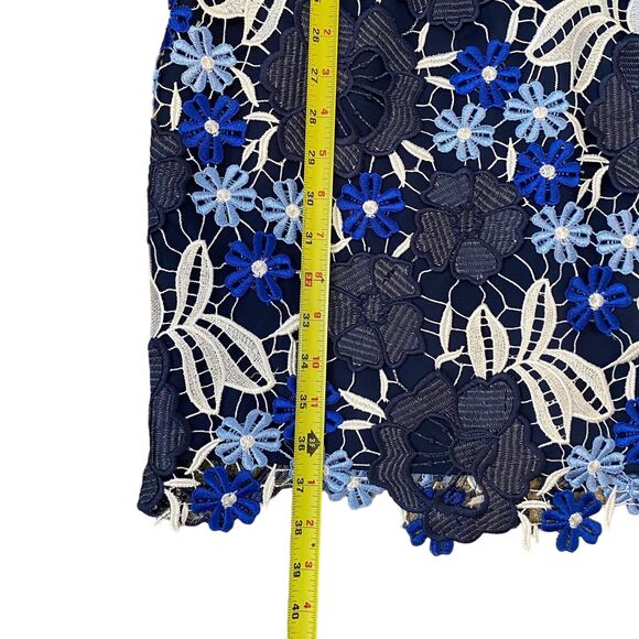 Aidan Mattox Dress Sz 6 Floral Lace Off Shoulder Cocktail Date Night Out Wedding - Picture 10 of 11